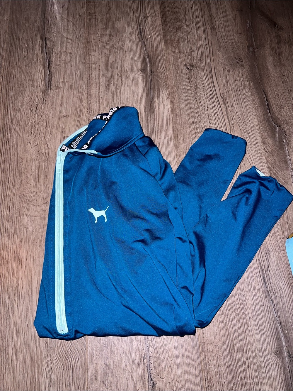 PINK Victoria's Secret Teal and Light Aqua Zip-Up Jacket